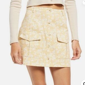 BP Yellow Floral Mini Skirt